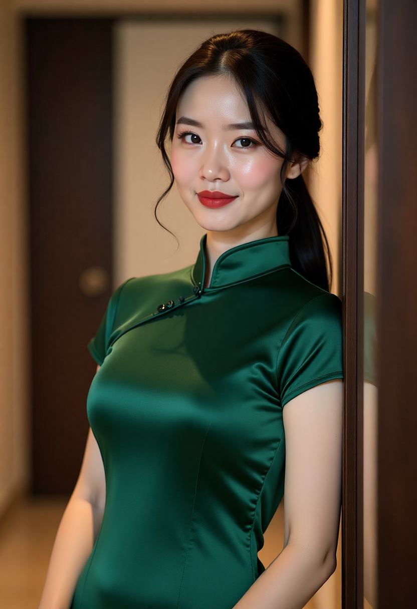 窗边的圣诞树与冬日房间